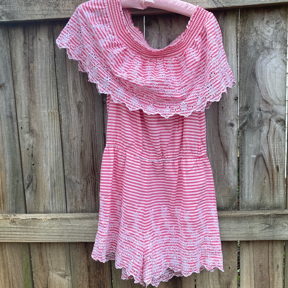 Crown & Ivy cotton eyelet romper